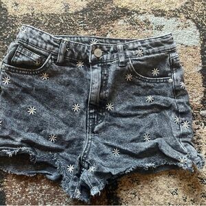 Art Class Kids Denim Shorts with Star Embroidery